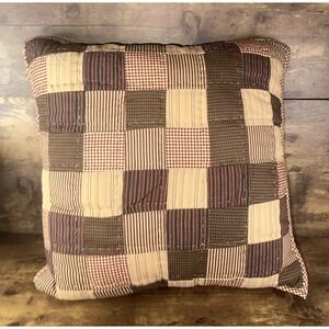 Rare Victorian Heart Company 100% Cotton Throw Pilliow Brown 15x15 Fast Shipping